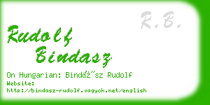 rudolf bindasz business card